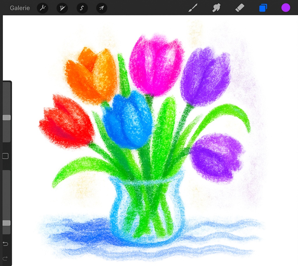 Procreate パステル&チョーク質感ブラシセット(ドライブラシ/ソフトシェーダー/水彩ウォッシュ/グレイングライン)