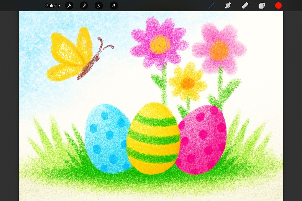 Procreate パステル&チョーク質感ブラシセット|スプレー点描/水彩ウォッシュ/クレヨングレイン/スポンジ/ドライブラシ