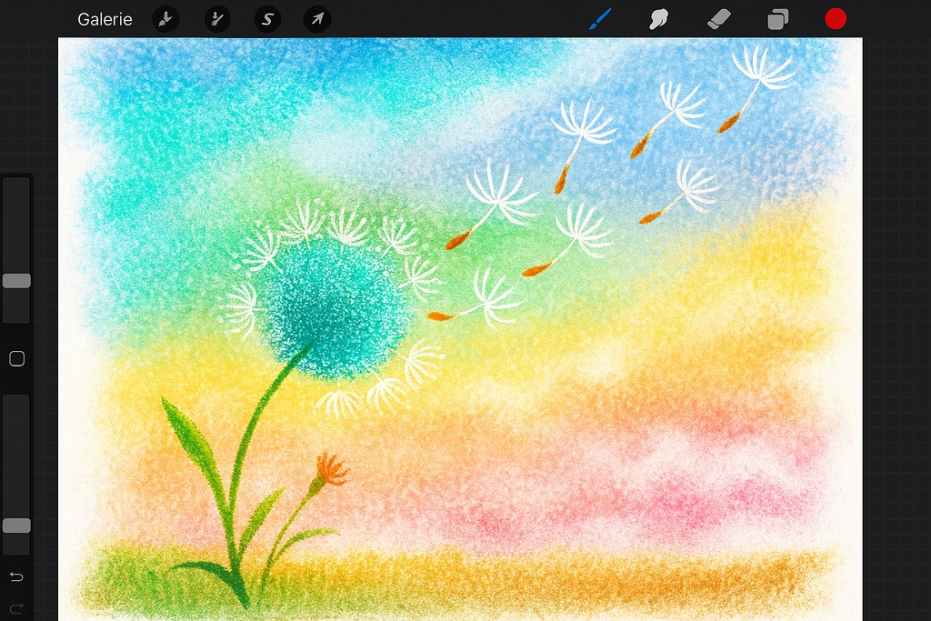 Procreate パステル&チョーク質感ブラシセット|スプレー点描/水彩ウォッシュ/クレヨングレイン/スポンジ/ドライブラシ