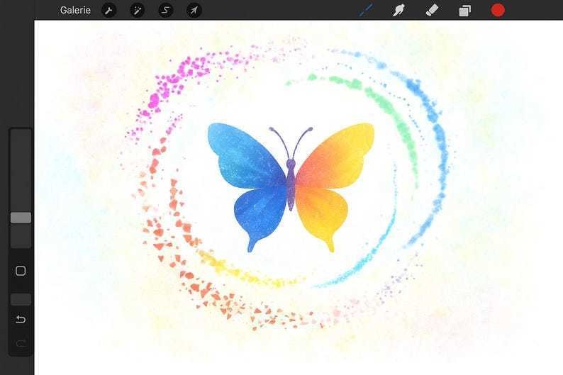 Procreate スプレー&スプラッター質感ブラシセット|ステップル点描/インク滴/水彩スプレー/コンフェッティ散布
