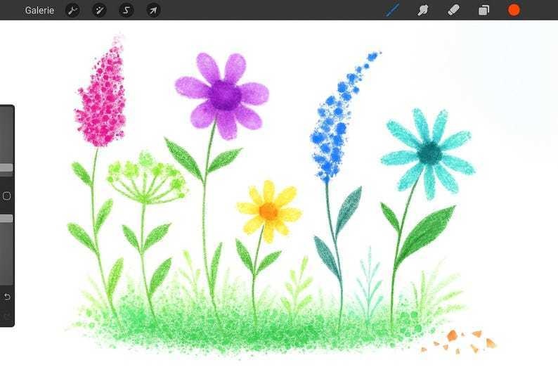 Procreate スプレー&スプラッター質感ブラシセット|ステップル点描/インク滴/水彩スプレー/コンフェッティ散布