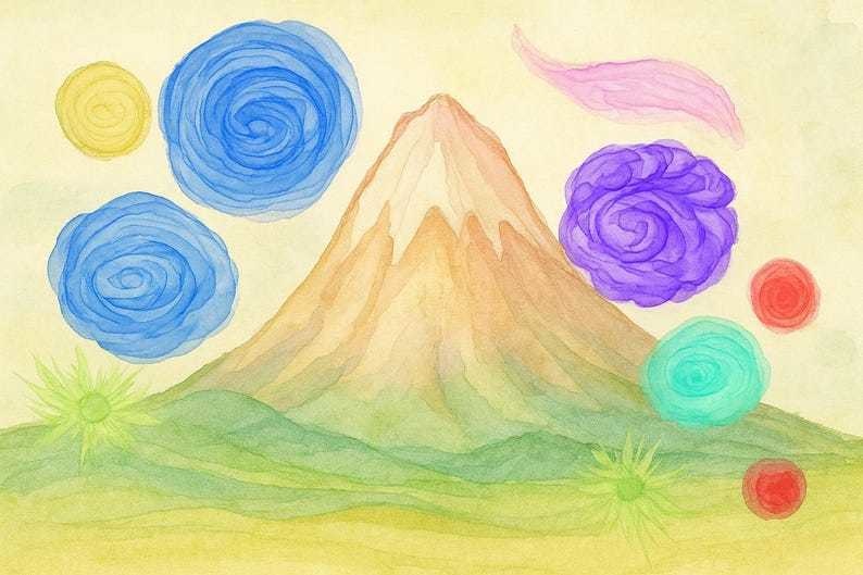 Procreate アルコールインク風フローラルスタンプ|花のブルーム/花びら/リーフ/レイヤードリング/フルイド形状