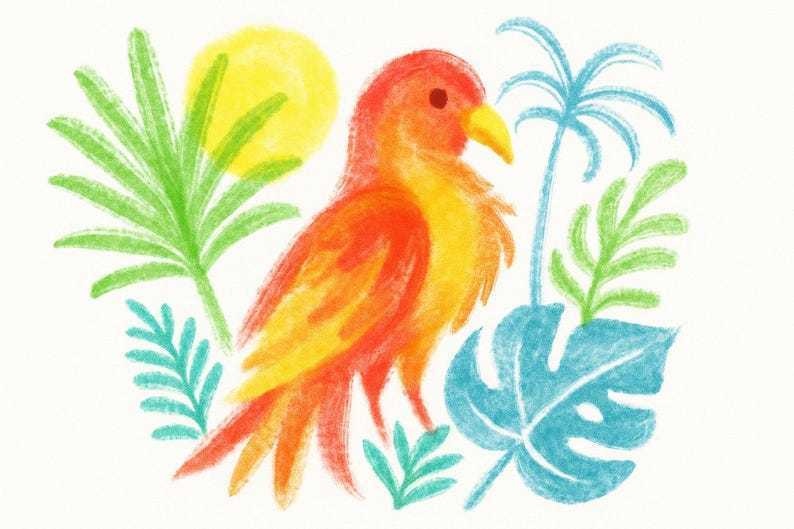 Procreate オイルパステル&クレヨン質感ブラシセット|ドライブラシ/アクリル筆致/ラフライン/ソフトブレンド/水彩・ガッシュ