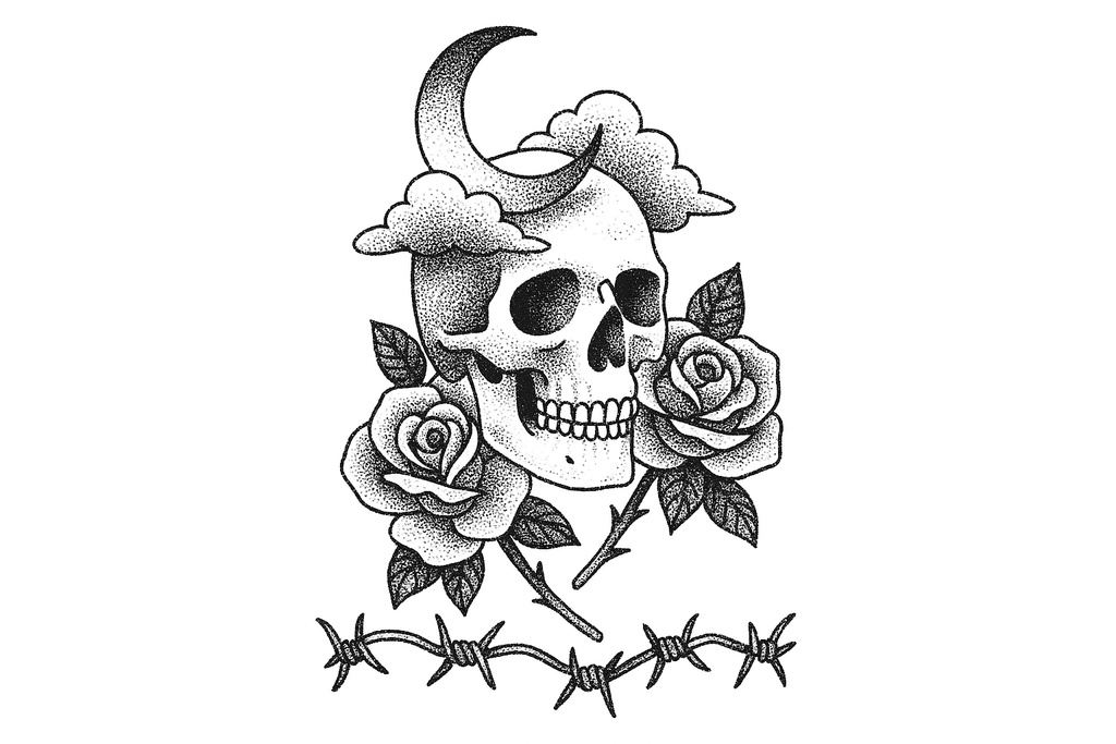 【Procreateブラシ】点描シェーディング&ドットワークセット +20種 (タトゥー/ブラックワーク)