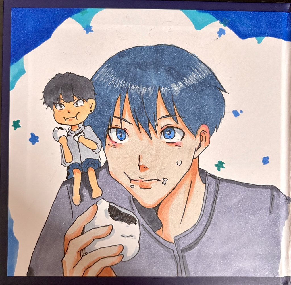 色紙イラスト (見開き)