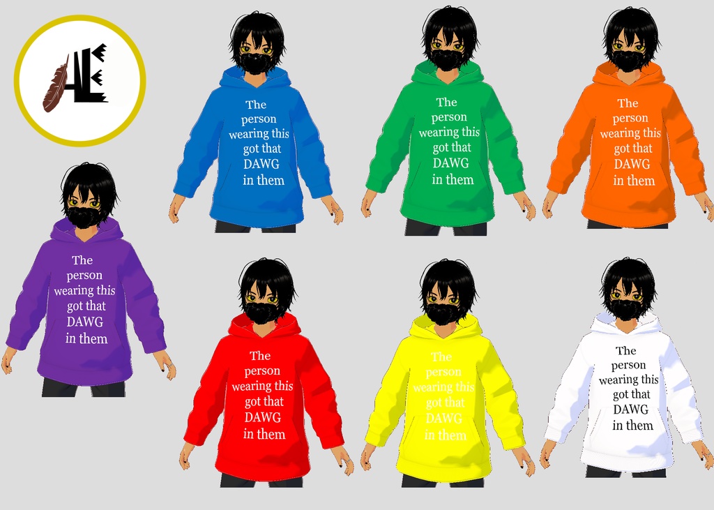 FREE VRoid DAWG Hoodie (8 colors)