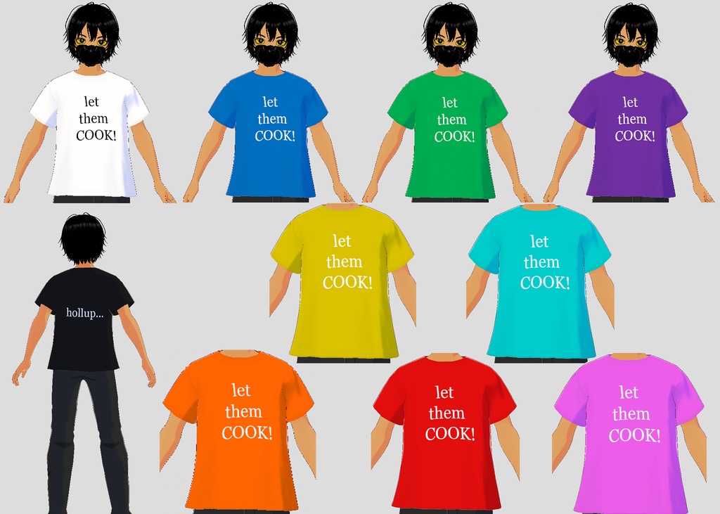 FREE VRoid Let them cook shirt (10 colors)