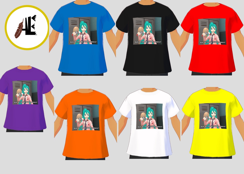 FREE VRoid Hello Fellow vtubers/gamer shirts
