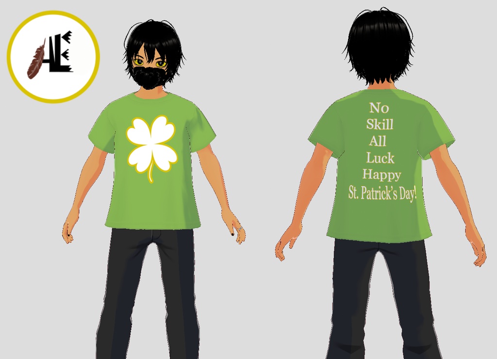 FREE VRoid St. Patrick's Day shirt (3 colors)