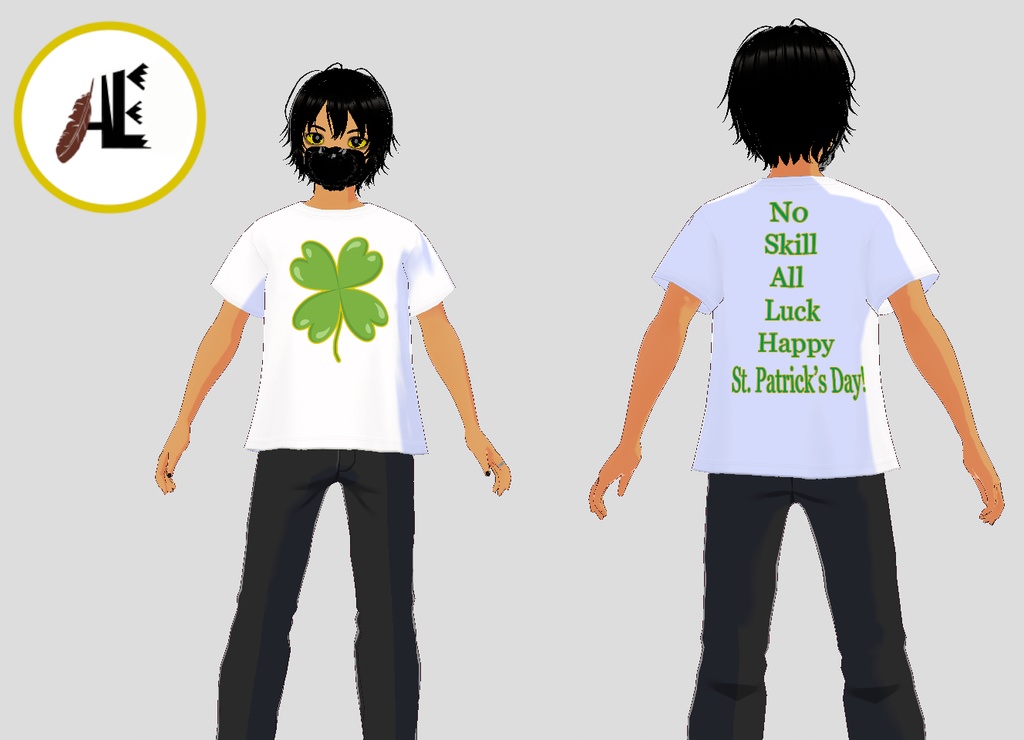 FREE VRoid St. Patrick's Day shirt (3 colors)