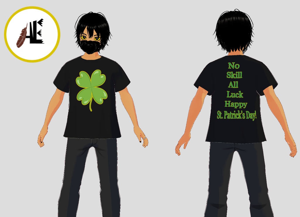 FREE VRoid St. Patrick's Day shirt (3 colors)