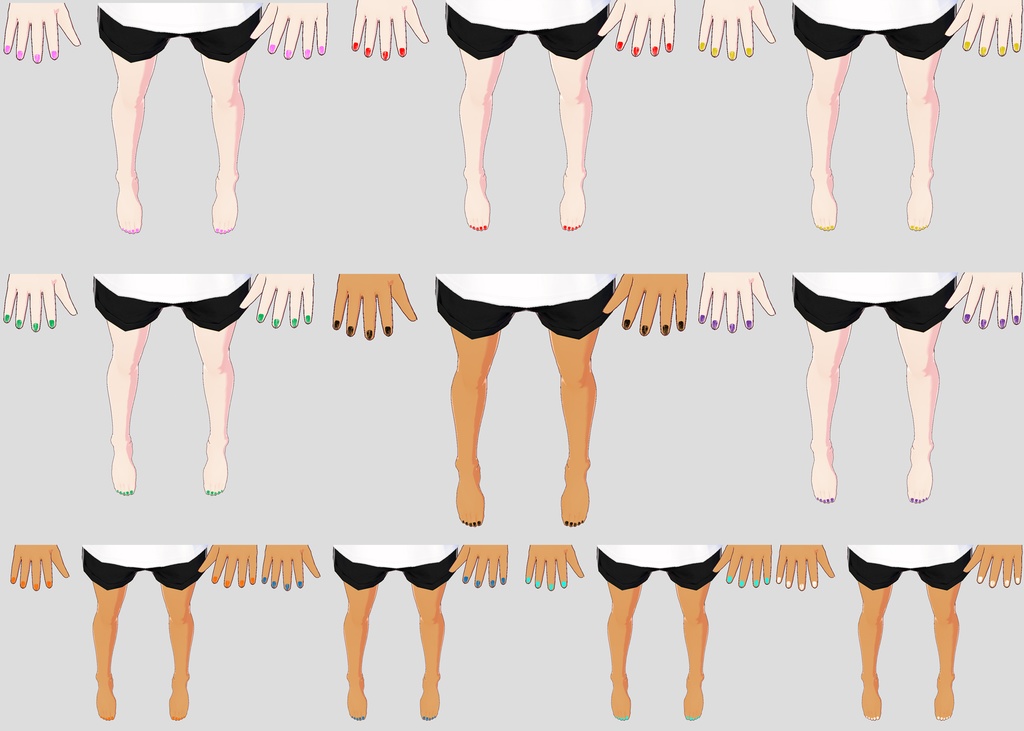 FREE VRoid chipped nails (10 colors)