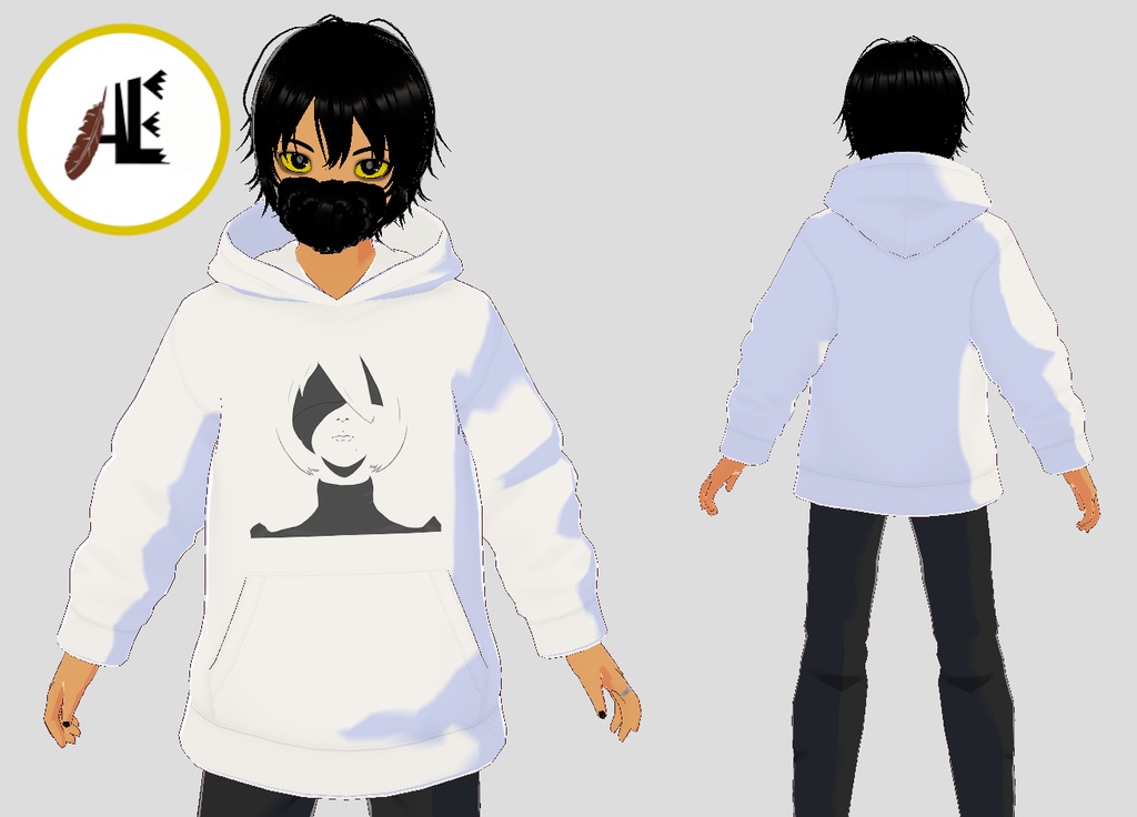 FREE VRoid Nier 2B hoodie/shirt