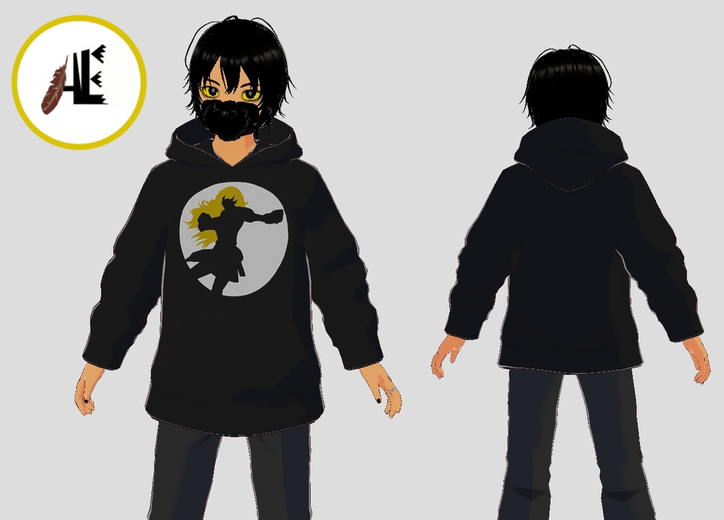 FREE VRoid RWBY Yang shirt & hoodie (3 colors)