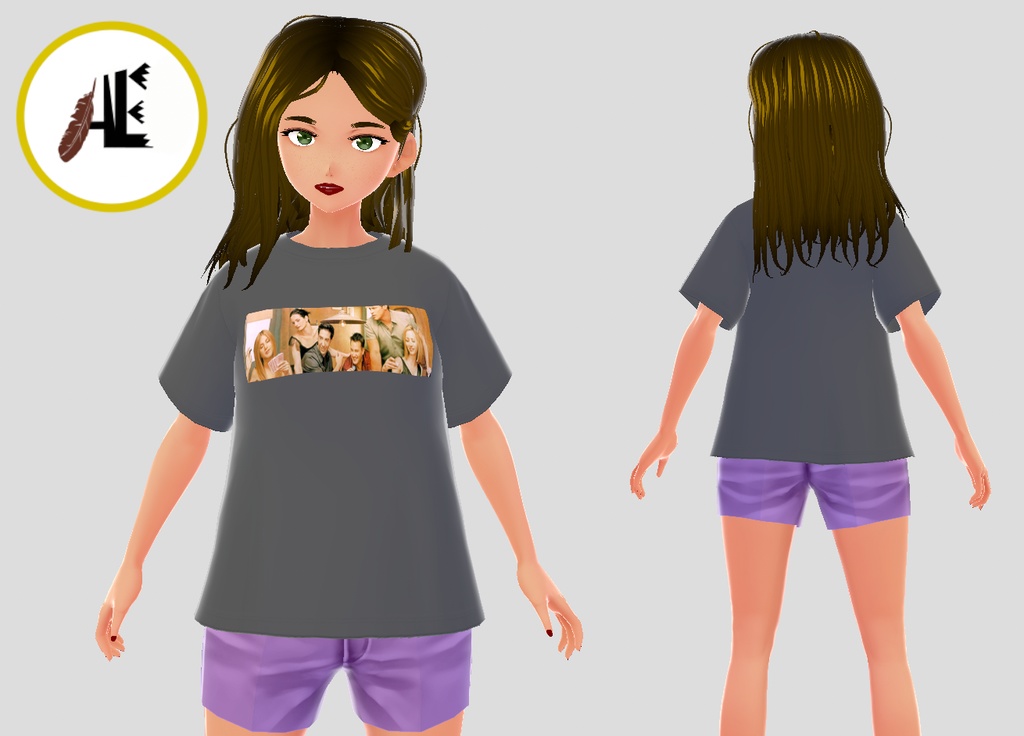 FREE VRoid Friends shirt & hoodie (3 colors)
