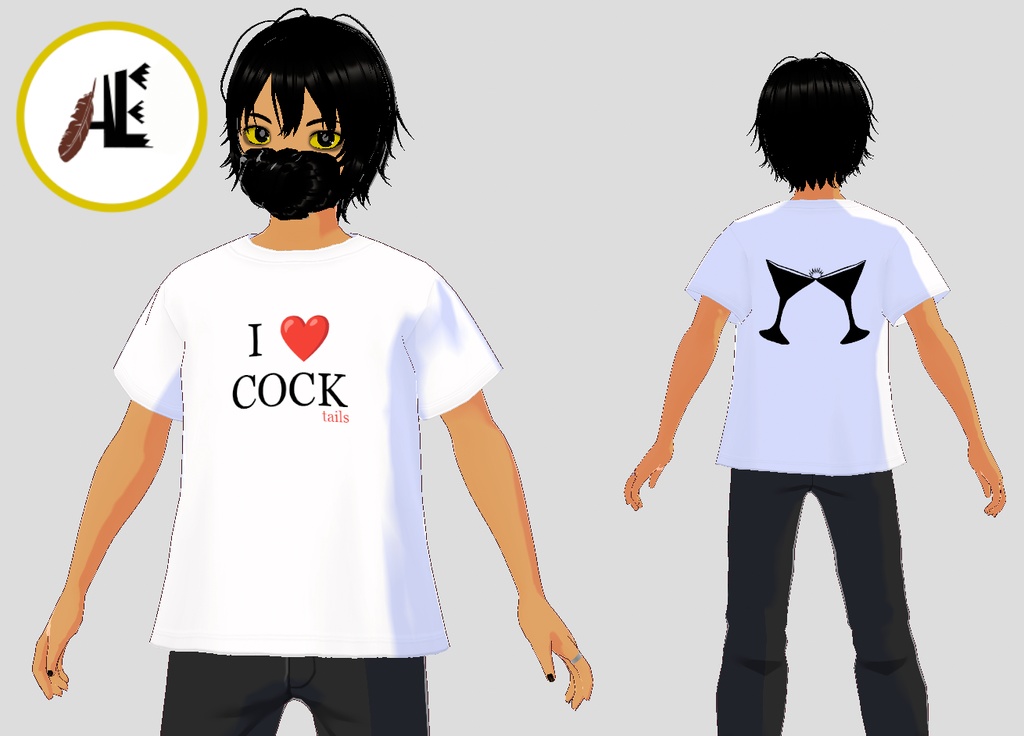 FREE VRoid COCKtails shirts (10 colors)