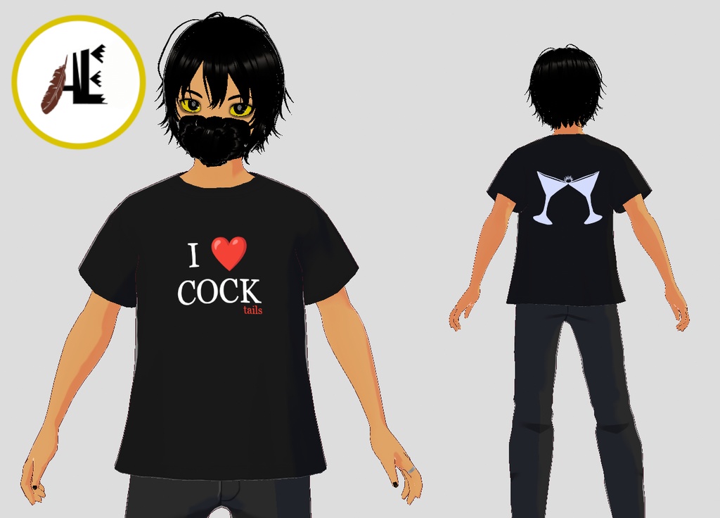 FREE VRoid COCKtails shirts (10 colors)