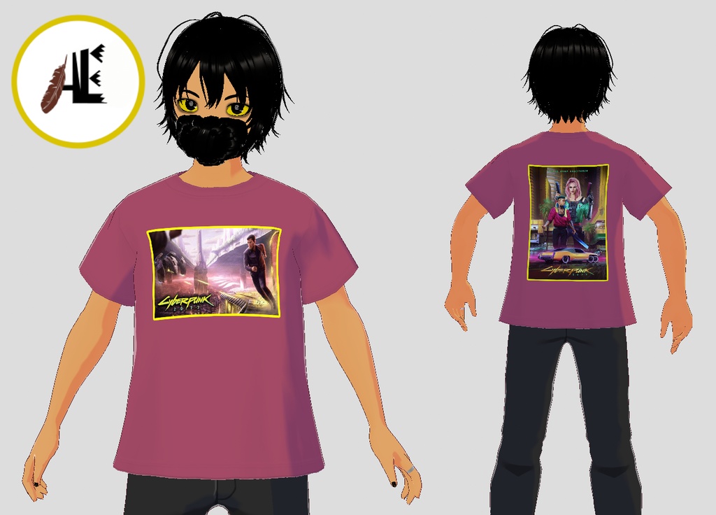 FREE VRoid Cyberpunk 2077 Streetkid shirt