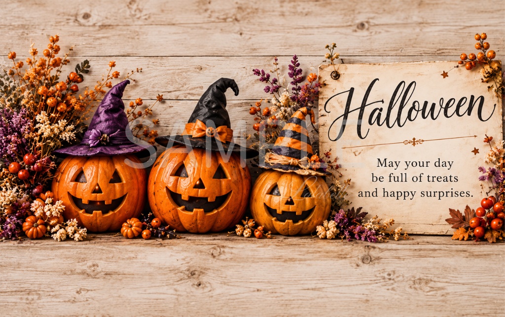 【ダウンロード素材】ハロウィン メッセージカード 10柄|印刷用デジタル素材・Halloween・カード・ラッピング