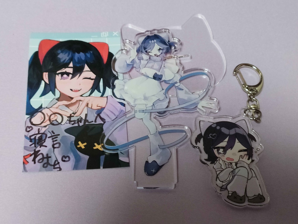 【お得なセット売り】寝言ねむち(新衣装)アクリルキーホルダー+アクリルスタンド(おまけ付き)