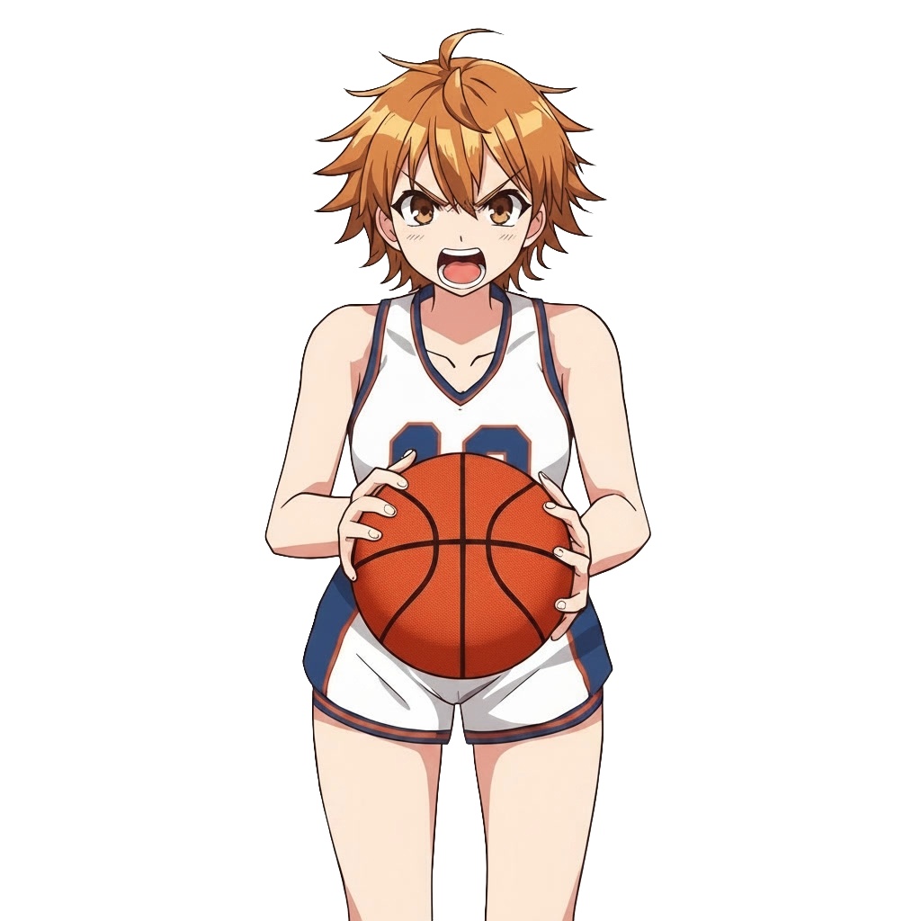 【立ち絵素材】元気なバスケ少女|表情差分12種