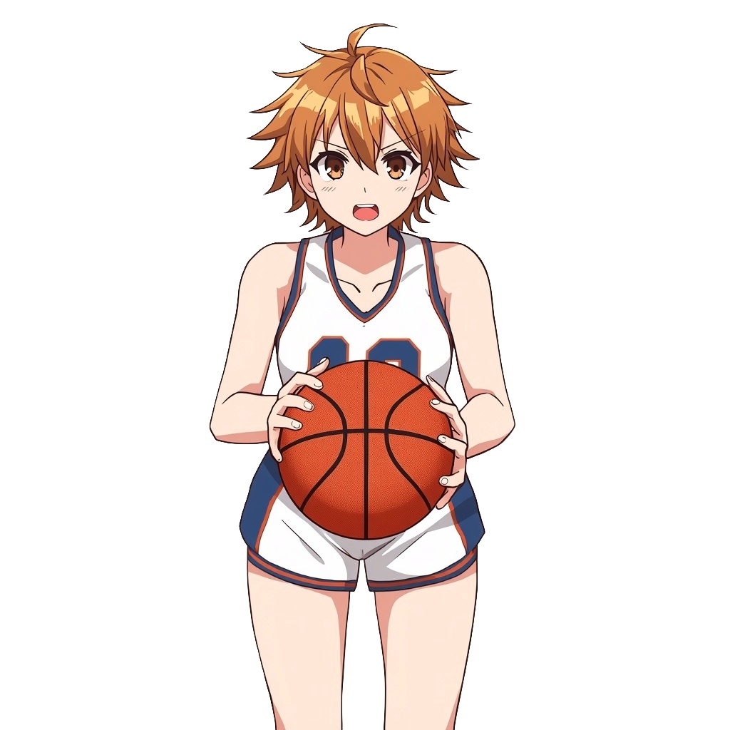 【立ち絵素材】元気なバスケ少女|表情差分12種