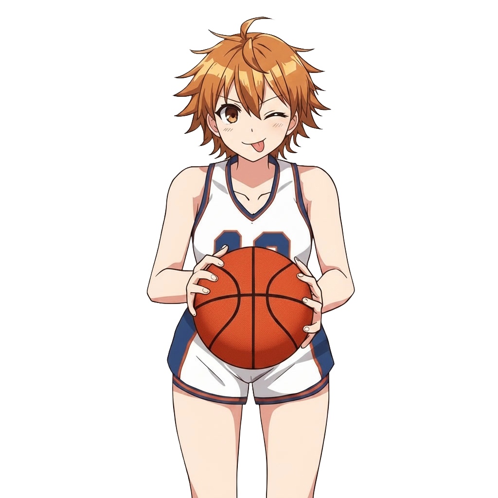 【立ち絵素材】元気なバスケ少女|表情差分12種