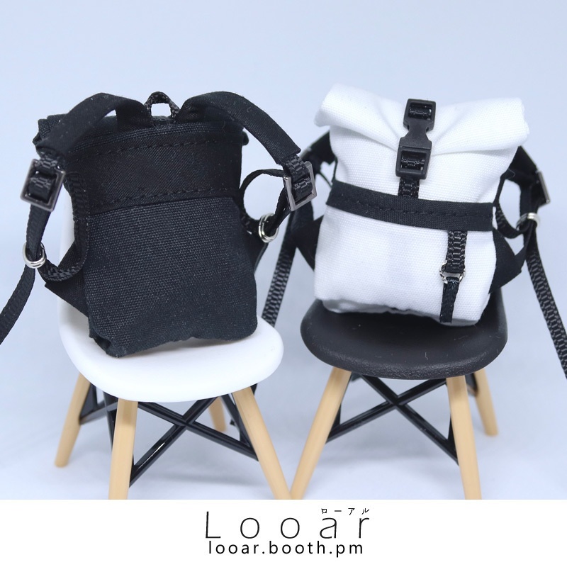 1/12サイズ バックパック グレー×キーホルダー黒