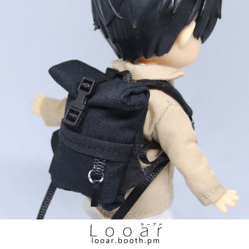 1/12サイズ バックパック グレー×キーホルダー黒