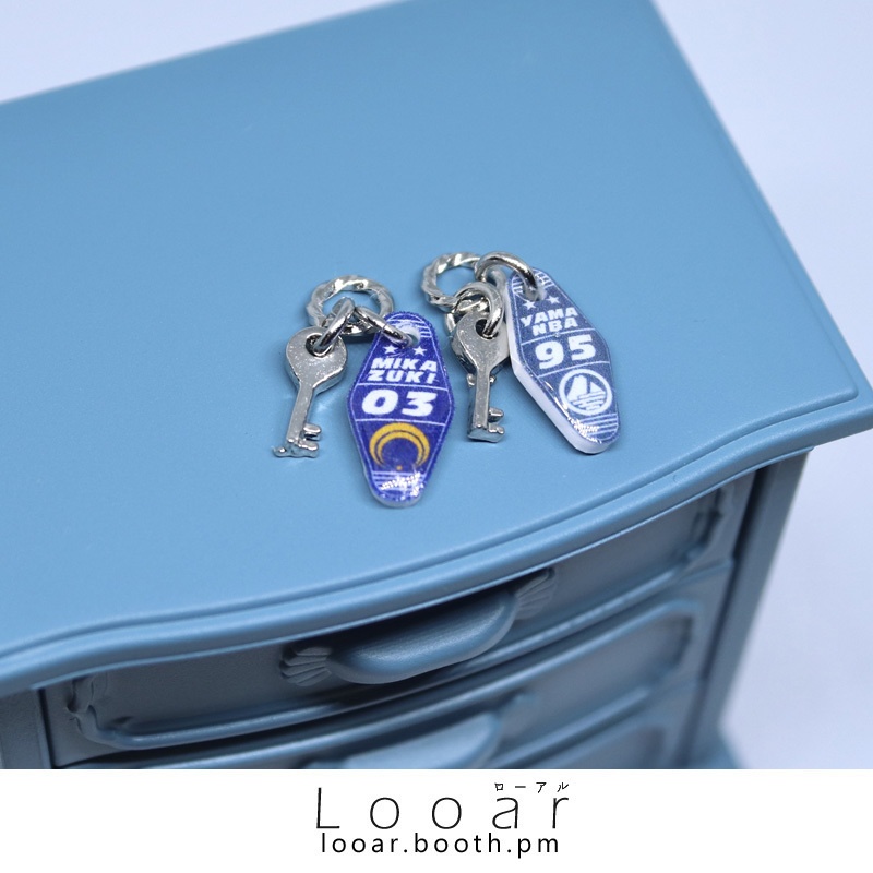 1/12サイズ 刀剣男士ミニチュアモーテルアクリルキーホルダー鍵付き