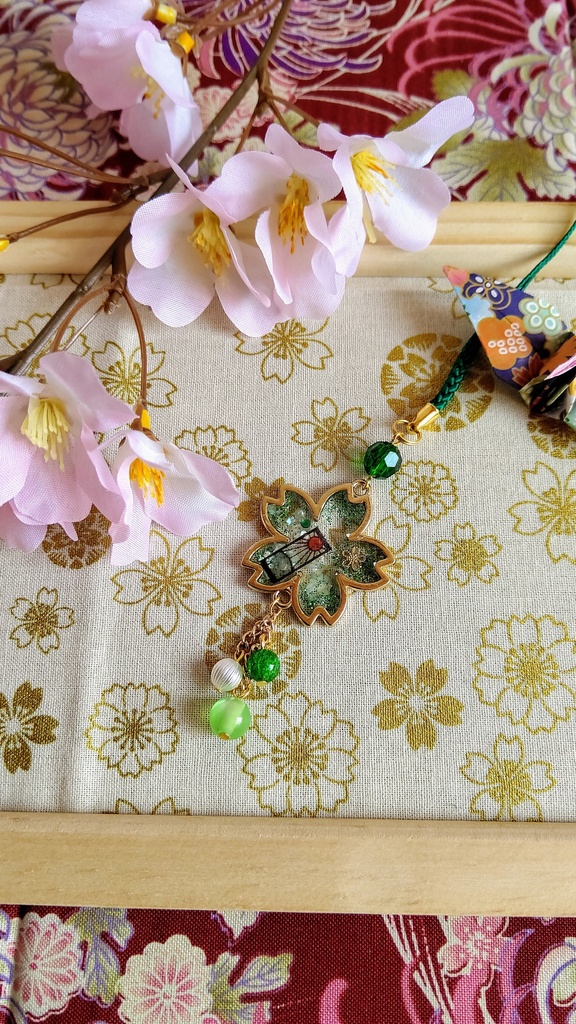 ★花霞★ 鬼滅の刃 竈門炭治郎花札イメージ アクセサリー