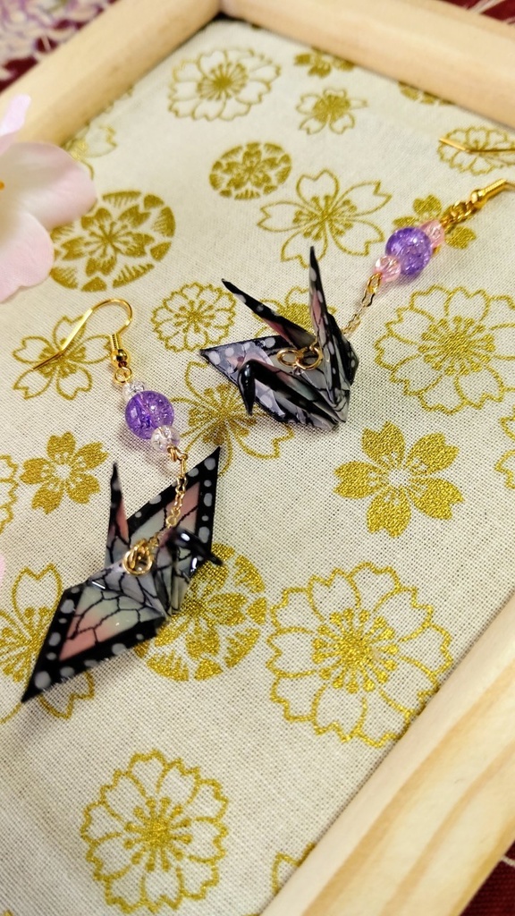 折鶴① 胡蝶しのぶイメージ イヤリング・ピアス