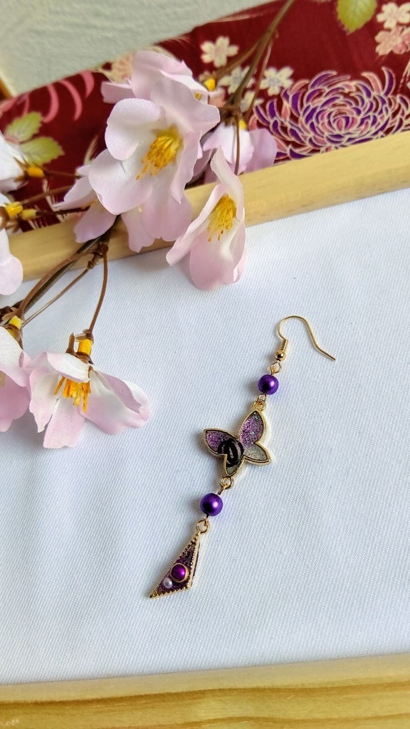 ★月蝶★ 鬼滅の刃 不死川玄弥イメージ アクセサリー