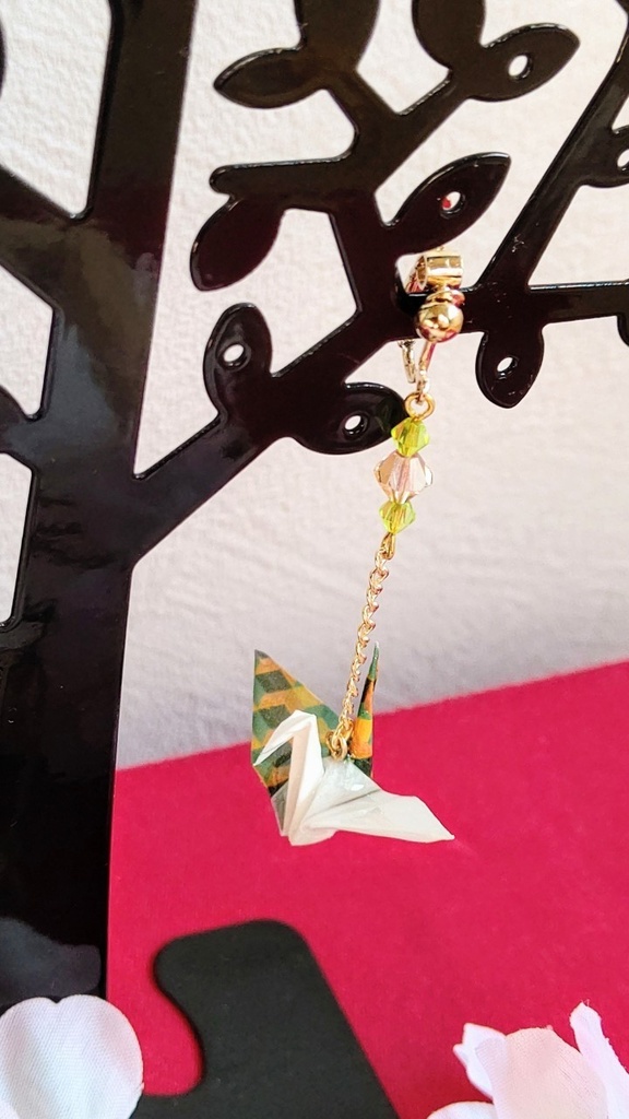 ★折鶴②★ 鬼滅の刃 錆兎イメージ イヤリング・ピアス