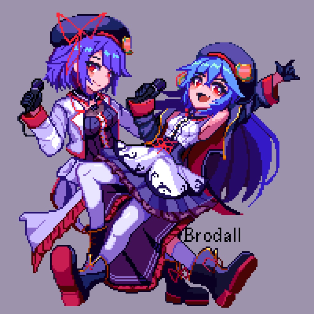 永江衣玖＆比那名居天子　アイドル衣装オーロラアクリルスタンド