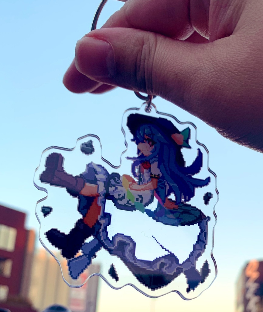 比那名居天子 透明スカートアクリルキーホルダー