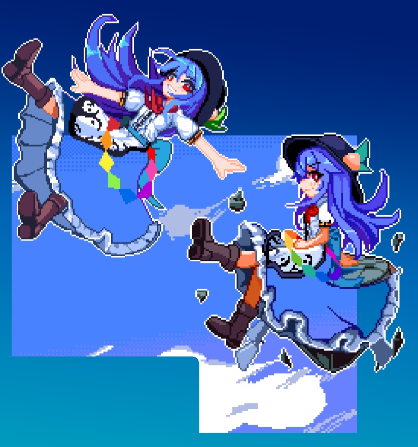 比那名居天子 透明スカートアクリルキーホルダー