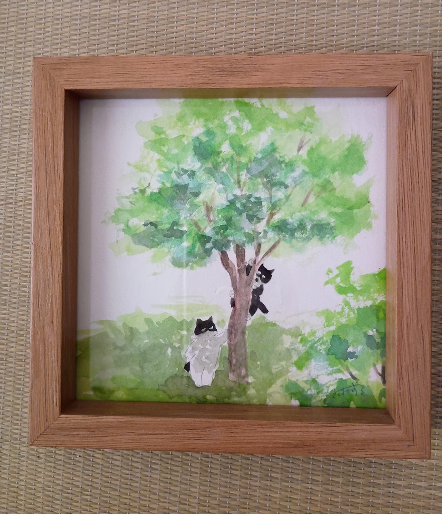 イラスト『木登り』