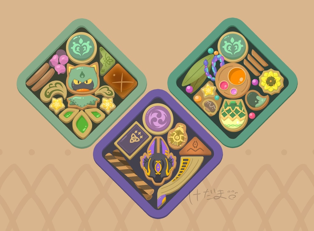 クッキー缶バッジ