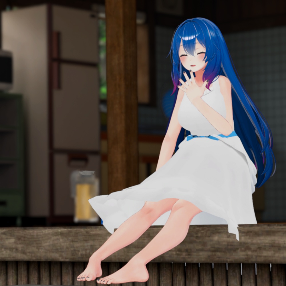 【無料】【桔梗対応】白いワンピースと帽子