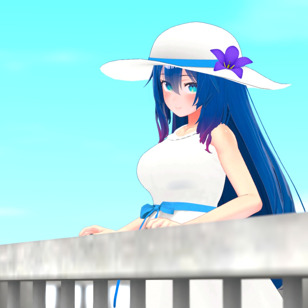 【無料】【桔梗対応】白いワンピースと帽子