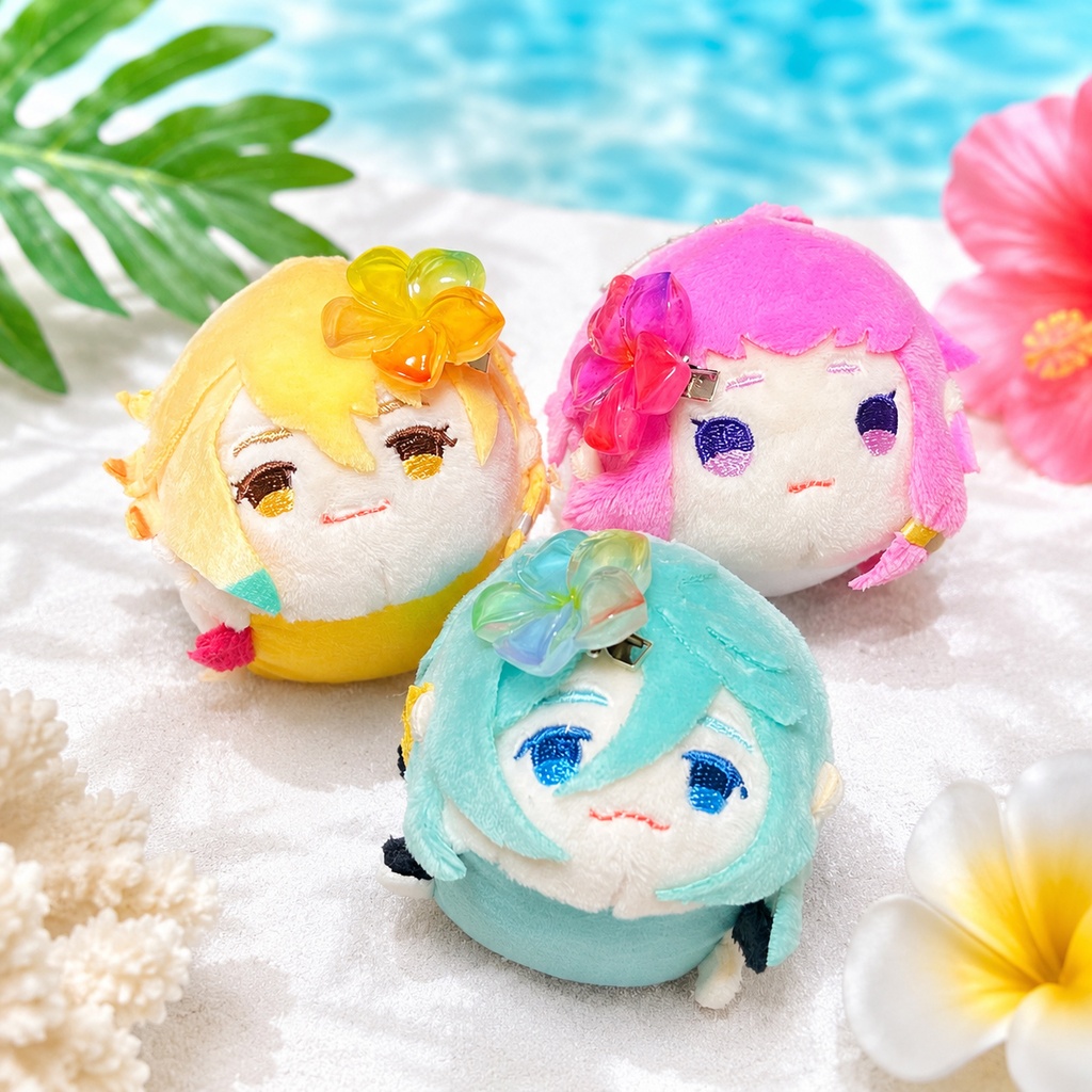 もちマス用／トロピカルフラワーヘアクリップ