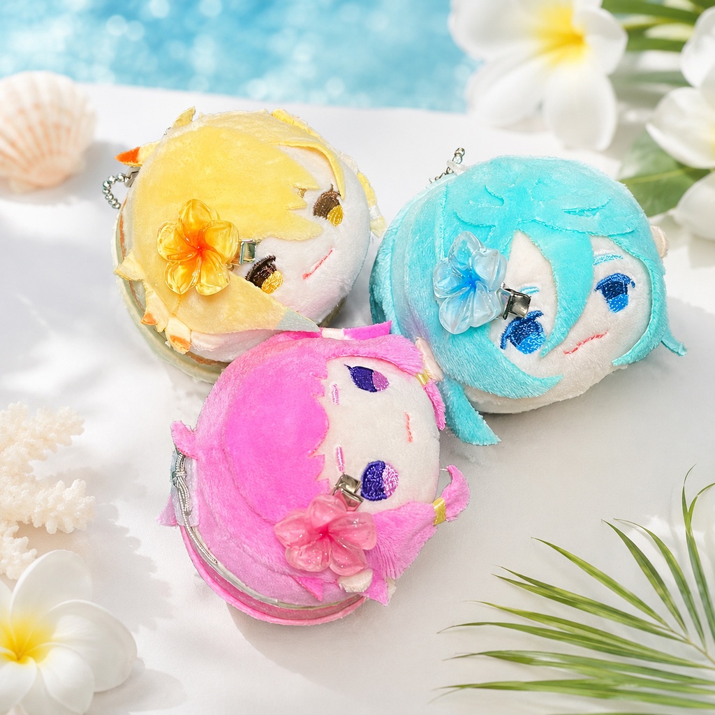 もちマス用/トロピカルフラワーヘアクリップ