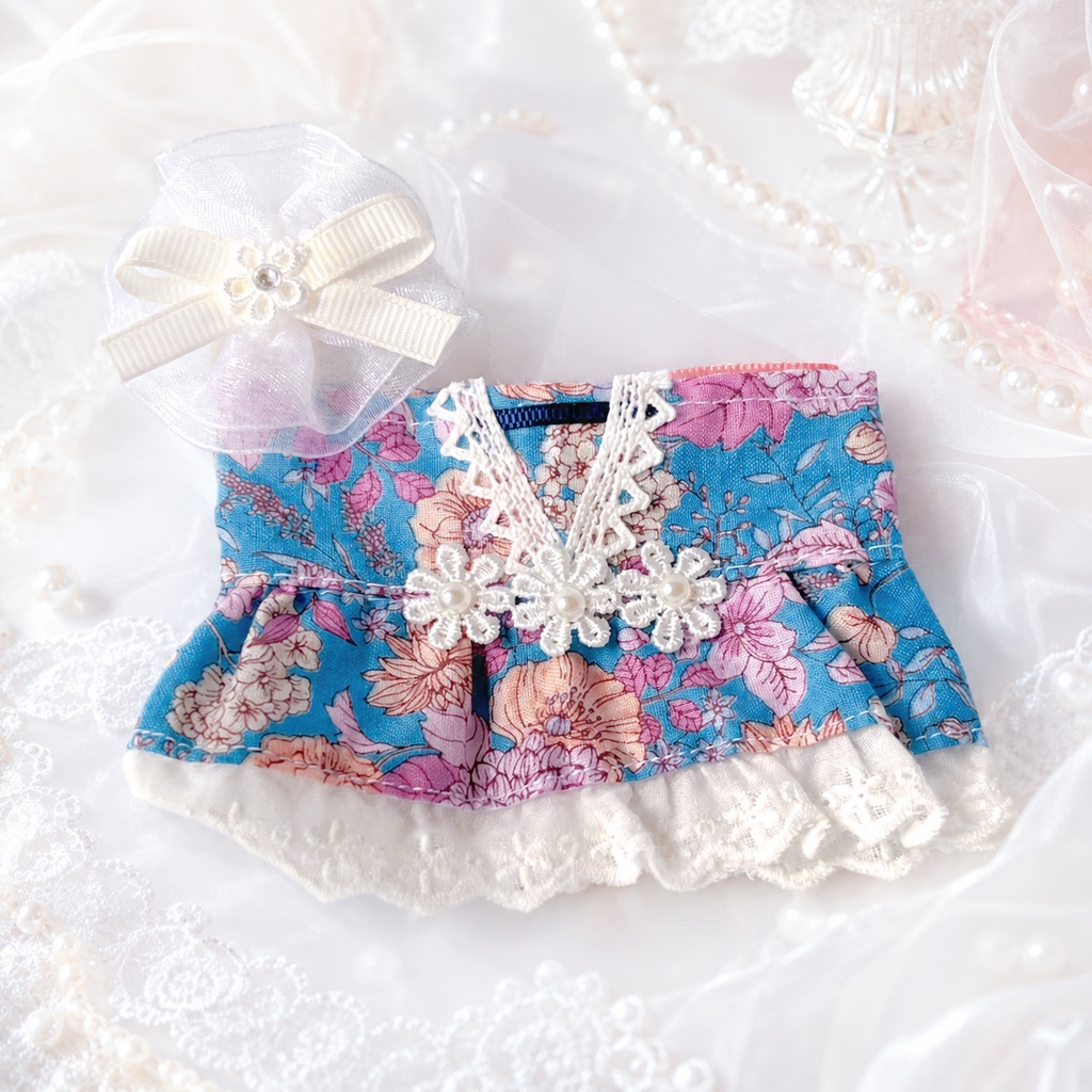 もちマス用 花柄ワンピースセット