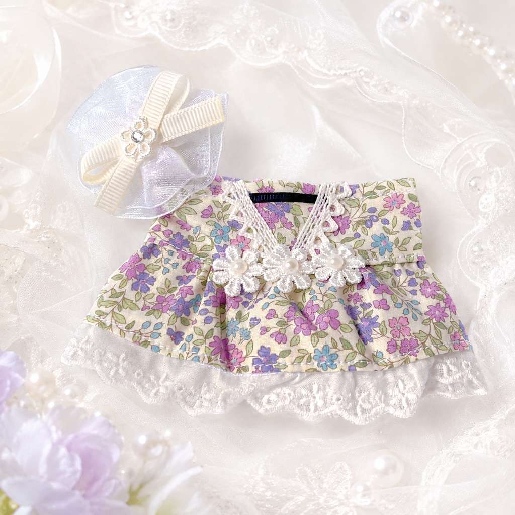 もちマス用 花柄ワンピースセット