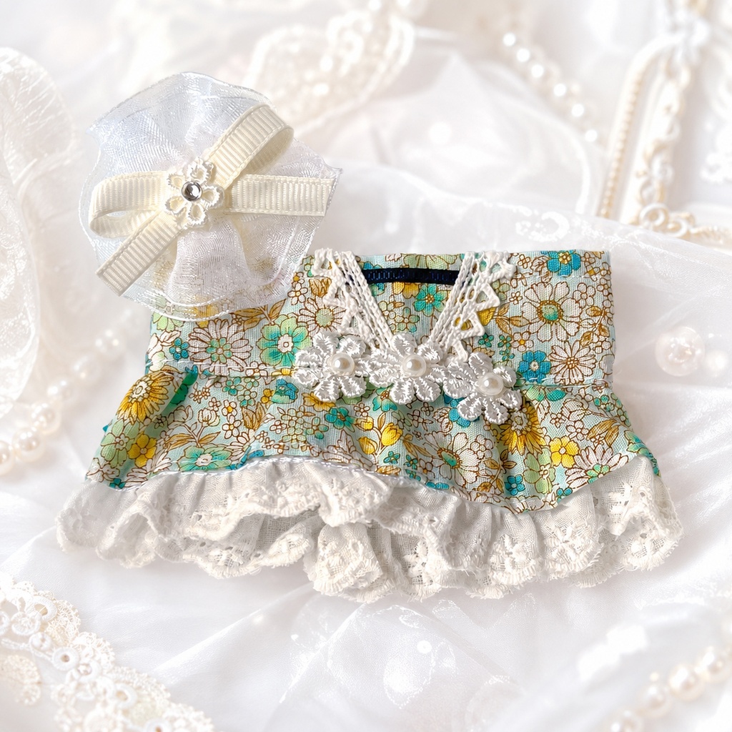 もちマス用 花柄ワンピースセット