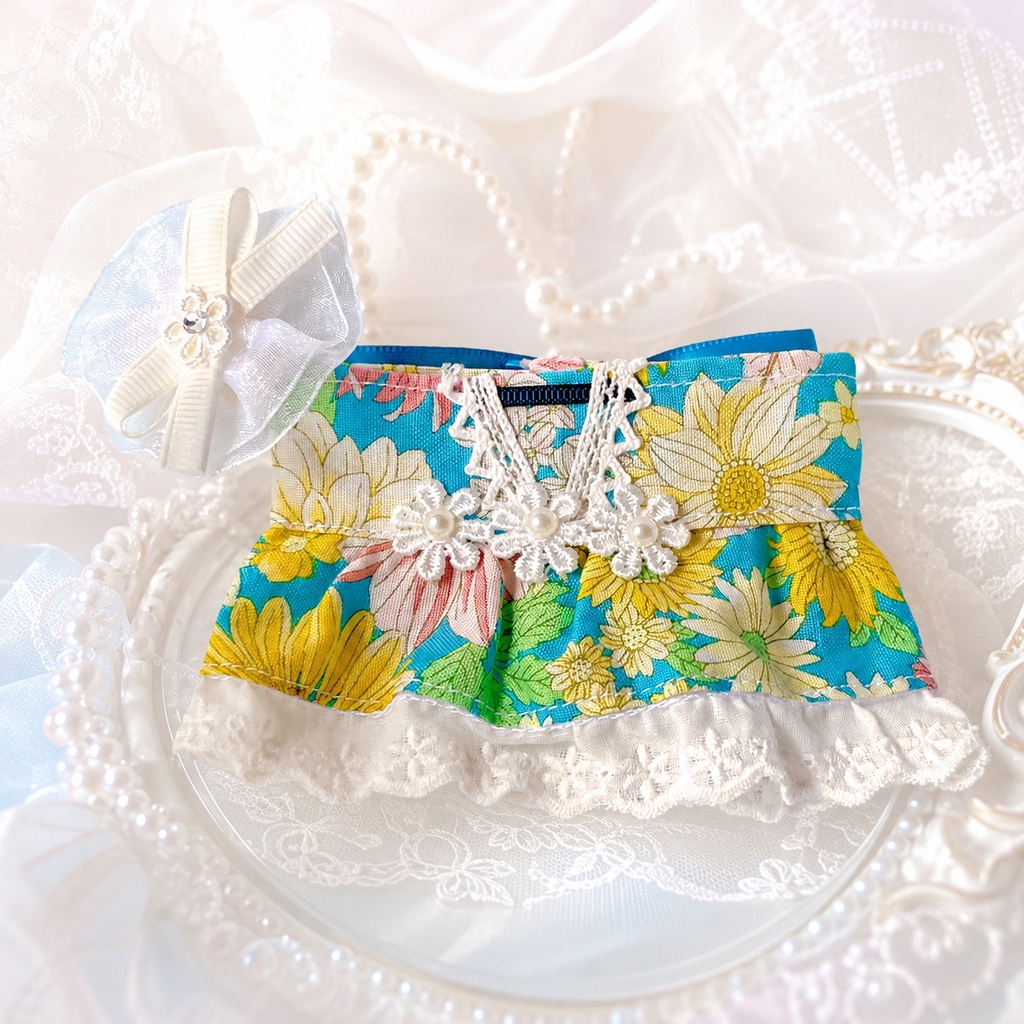 もちマス用 花柄ワンピースセット