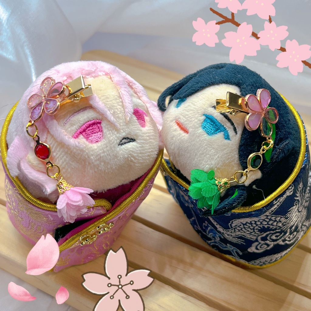 もちマス 桃 ヘアクリップ