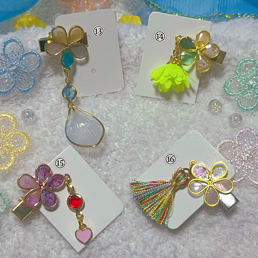 もちマス 桃 ヘアクリップ