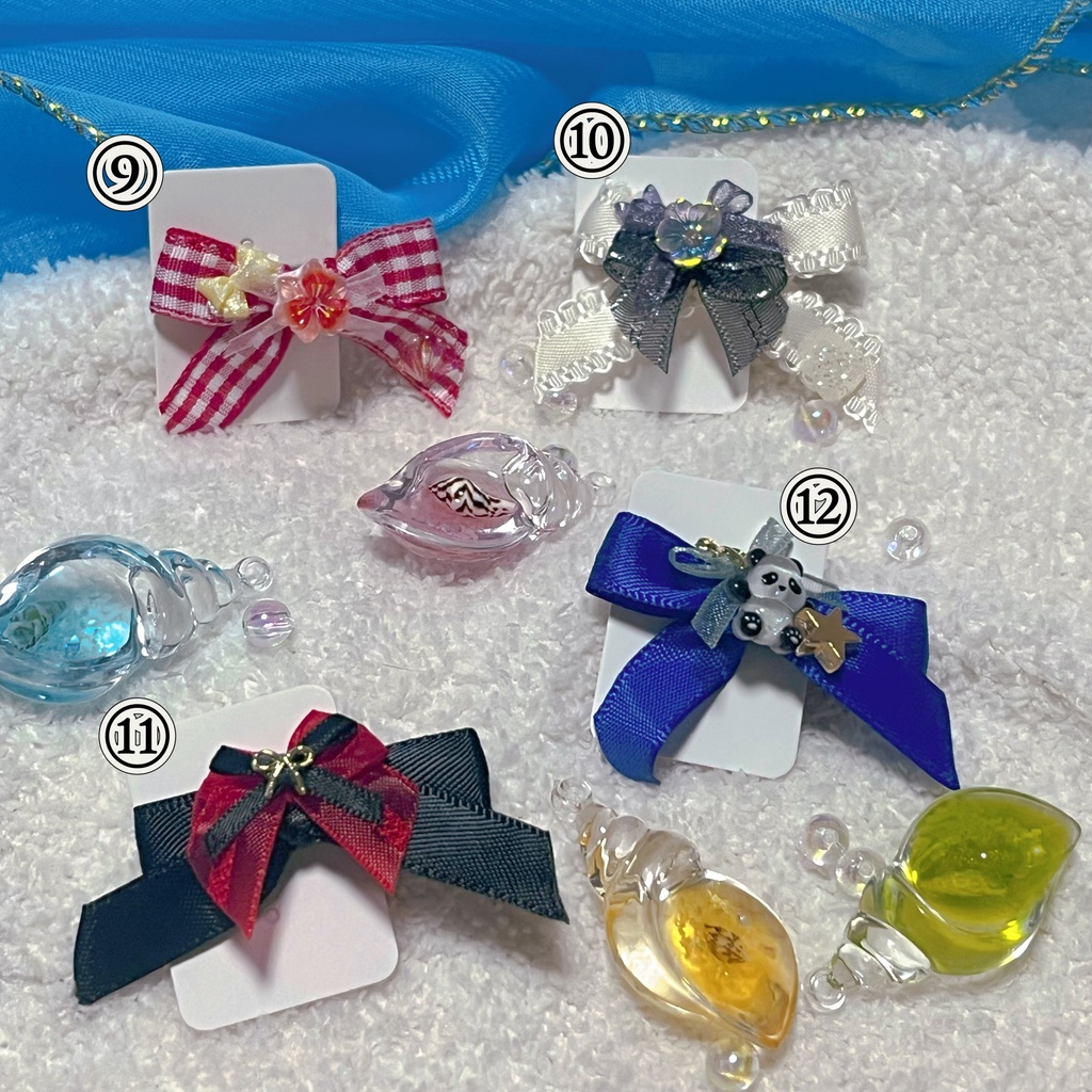 サマーリボン ヘアクリップ